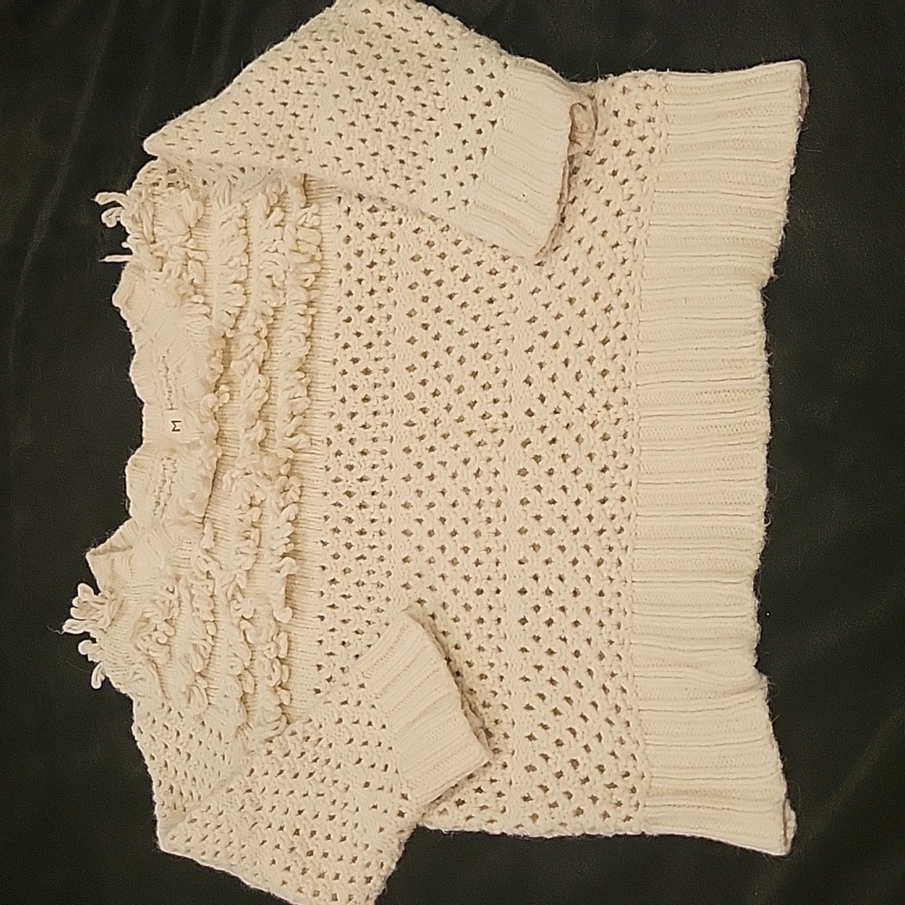 Far away from close cotton & angora sweater